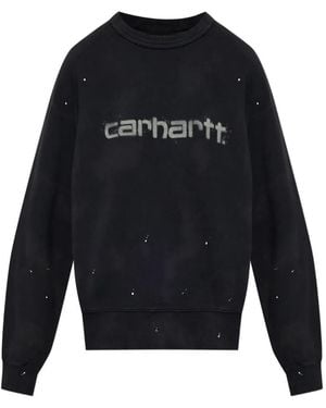 Carhartt Sudadera Con Motivo De Salpicadura De Pintura Y Logo - Azul