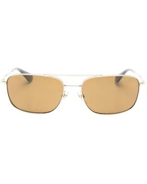 Burberry Lunettes De Soleil À Monture Rectangulaire - Natural