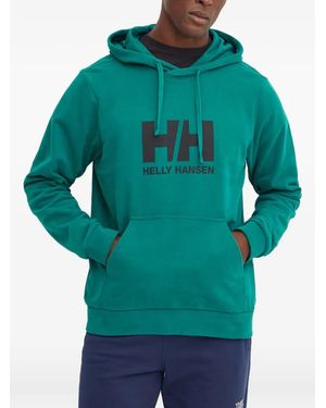 Helly Hansen Logo-Print Hoodie - Green