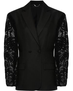 Magda Butrym Crochet-Panel Blazer - Black