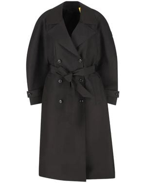 Moncler X Edward Enninful Double-Breasted Belted Coat - Black