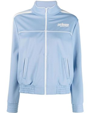 Sporty & Rich Logo-Embroidered Track Jacket - Blue