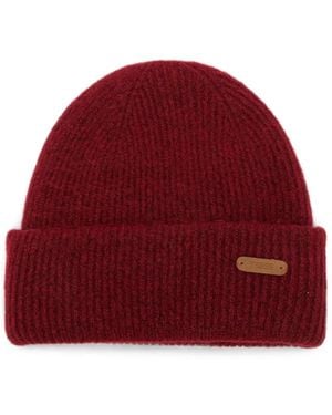Yerse Ribbed-Knit Beanie Hat - Red