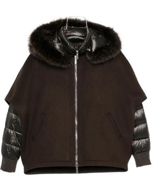 Moorer Pegaso Fur-Trim Jacket - Black