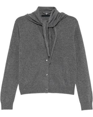 Juun.J Cashmere Scarf Cardigan - Gray
