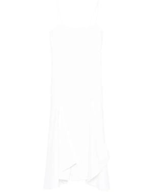 Brandon Maxwell Cascade Strap Dress - White