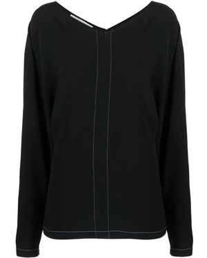 Stella McCartney Vネック ブラウス - ブラック