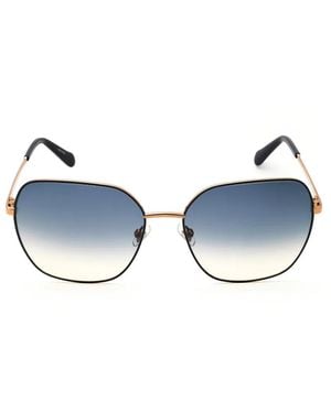 Fossil Oversized Geometric-Frame Sunglasses - Blue