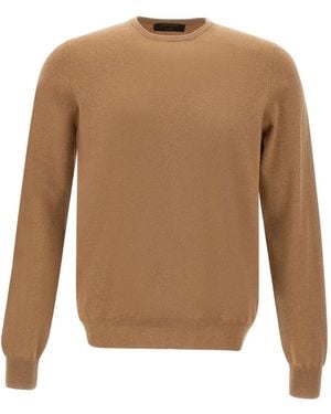 Gran Sasso Crew-Neck Sweater - Brown