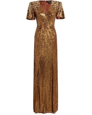 Jenny Packham Manon Jurk Met Pailletten - Naturel