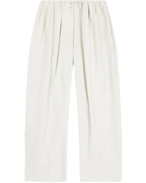 OPEN YY Cotton Palazzo Trousers - White