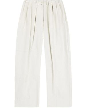 OPEN YY Cotton Palazzo Trousers - White