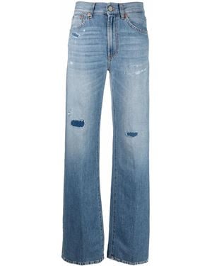 Dondup Distressed Wide-Leg Jeans - Blue