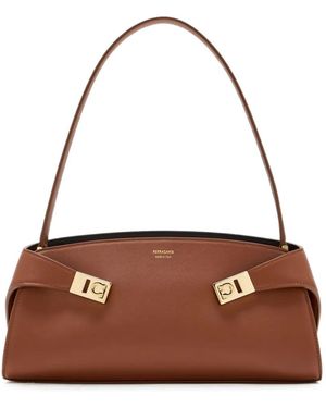 Ferragamo Hug East-West Shoulder Bag - Brown