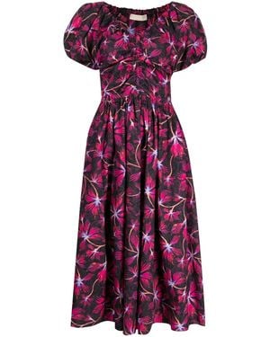 Ulla Johnson Cecile Floral-Print Dress - Purple