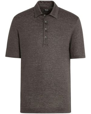 ZEGNA Oasi Lino ポロシャツ - グレー