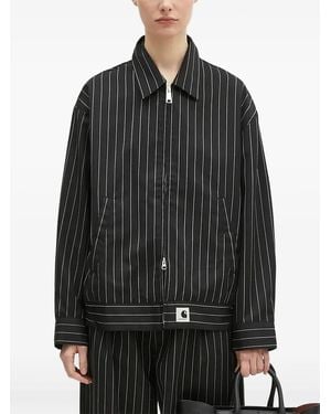 Carhartt ピンストライプ ジップジャケット - ブラック