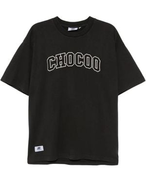 Chocoolate Logo-Embroidered T-Shirt - Black