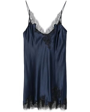 Carine Gilson Camisole-Kleid Aus Seidensatin - Blau