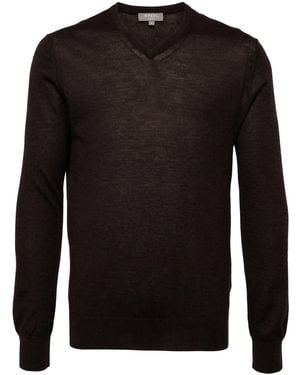 N.Peal Cashmere Conduit Fg Vネック プルオーバー - ブラック