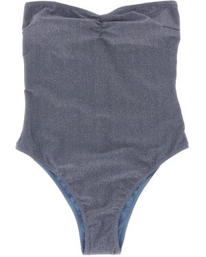 Mc2 Saint Barth Schulterfreier Soleil Badeanzug - Blau