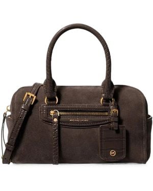 Michael Kors Small Jet Set Travel Suede Crossbody Bag - Black