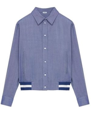 Loewe Logo Bomber Jacket - Blue