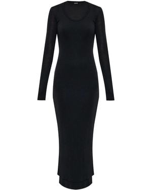 Jil Sander Layered Wool Dress - Black