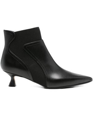 Anna F. Pointed-Toe Boots - Black