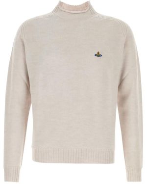 Vivienne Westwood Orb-Embroidered Sweater - White
