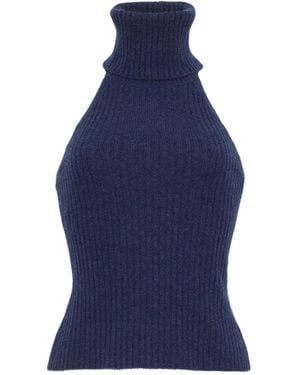 Cara Cara Samson Ribbed High-Neck Top - Blue