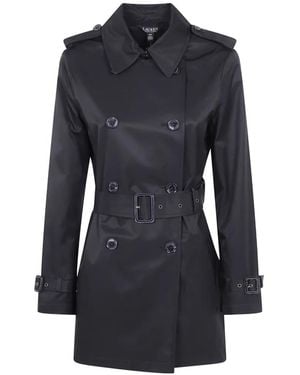 Ralph Lauren Double-Breasted Belted Trench Coat - Blue