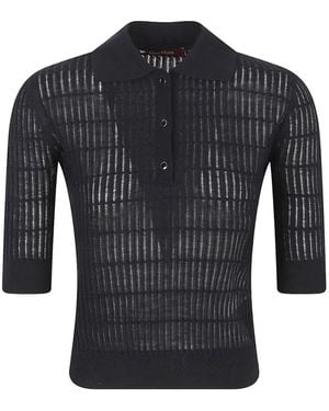 Max Mara Polo Con Cuello Redondo - Azul
