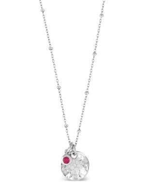Dower & Hall Hammered-Disc Ruby Necklace - White
