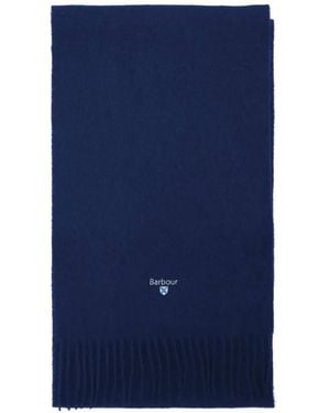 Barbour Fringed Lambswool Scarf - Blue