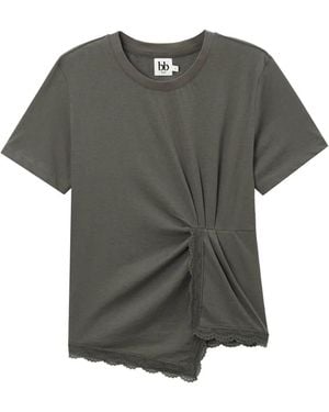 B+ AB Lace-Detail T-Shirt - Gray