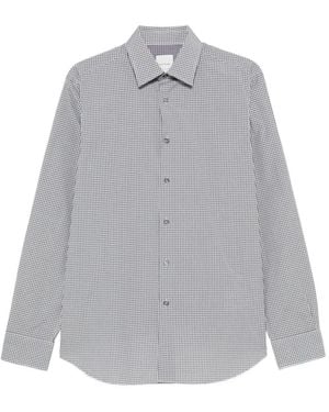 Paul Smith Gingham-Check Buttoned Shirt - Grey