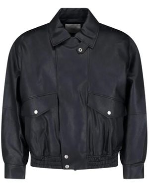 DUNST Elasticated-Hem Bomber Jacket - Black