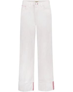 L'Agence Miley Jeans Met Wijde Pijpen - Wit