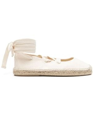 Polo Ralph Lauren Lace-Up Flat Espadrilles - Natural