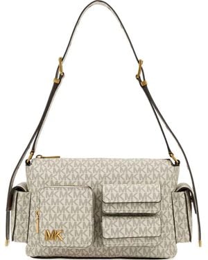 MICHAEL Michael Kors Dakota Monogram Shoulder Bag - Metallic