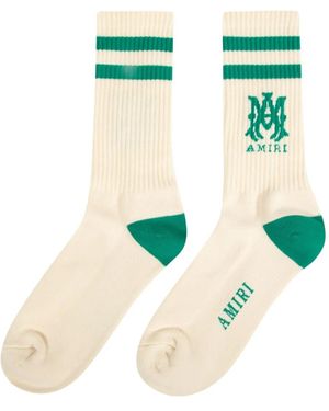 Amiri Logo-Jacquard Socks - Green