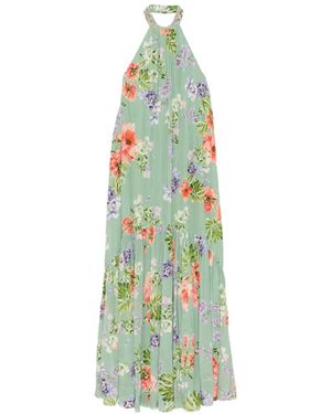 Hemant & Nandita Floral-Print Dress - Green