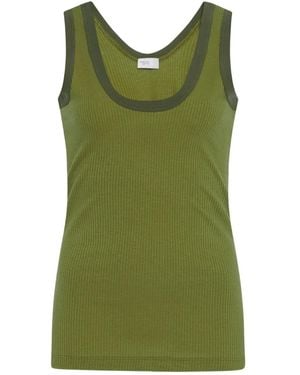 Rosetta Getty Ribbed Tank Top - Green