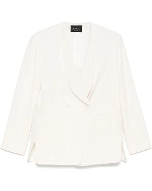 A.M.G Blazer Con Doble Botonadura - Blanco
