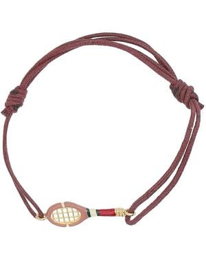 Aliita 9Kt Gelbgoldarmband Mit Tennisschläger - Pink