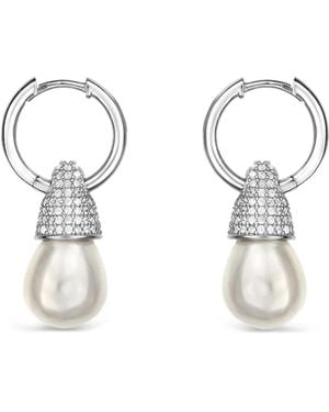 Elle Macpherson Boucles D'Oreilles En Sterling - Blanc