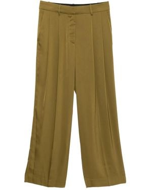 Michael Kors Satin Wide-Leg Pants - Green