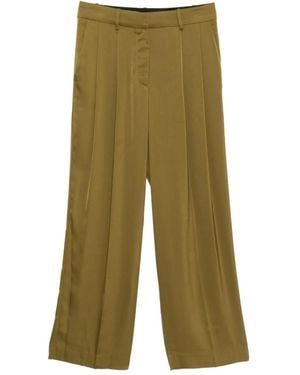 Michael Kors Satin Wide-Leg Trousers - Green