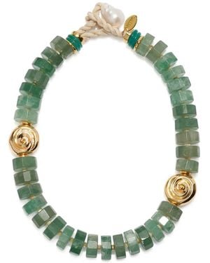 Lizzie Fortunato Nautilus Necklace - Green
